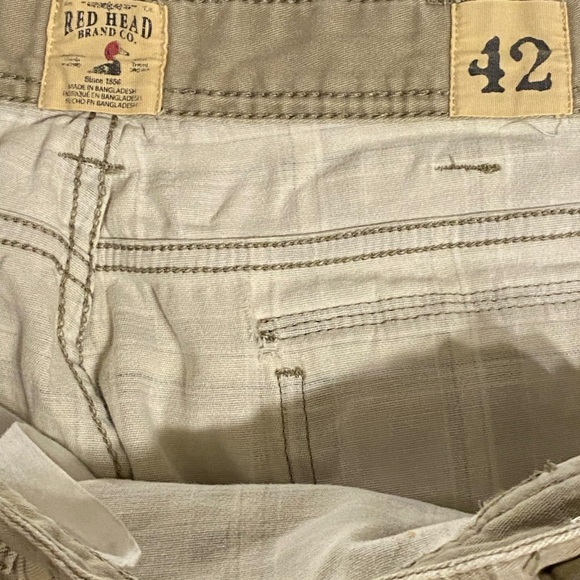 Red Head Y2K Cargo Shorts Plus Size Men 42 Green Plaid Mid Rise - Picture 4 of 11